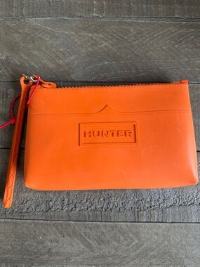 Hunter x Target Orange Rubber Wristlet with Removable Strap